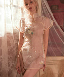 【4色】ルームウェア 新作 チャイナドレス 肌見せ 大人かわいい えちえち MY8-WYTS1897