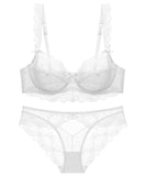 【5色上下セット】下着 ブラランジェリー レース フリル 刺繡 透け感 MY8-SMX9241