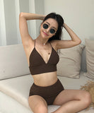 9色 新作 水着 ビキニ かわいい 無地 背露出 セクシー MY-DP-A38269