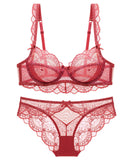 【5色上下セット】下着 ブラランジェリー レース フリル 刺繡 透け感 MY8-SMX9241