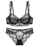 【5色上下セット】下着 ブラランジェリー レース フリル 刺繡 透け感 MY8-SMX9241