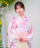 【日本翌日発送】新作浴衣【淡花の風×鴇】 セパレート 二部式 浴衣 上下セット 巻きタイプ 兵児帯 大人 レディース YKT-25E016