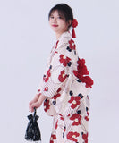 【日本翌日発送】ワンピース浴衣 3点セット 二部式浴衣 レディース セパレート浴衣 兵児帯 キャミワンピ 簡単 簡易 大人 レトロ 可愛い おしゃれ 工場直販 全25タイプ  YKT-25D-027