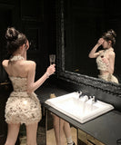 【上下セット】新作 ミニドレス かわいい キラキラ 今年限定 MY2-LE-W1931