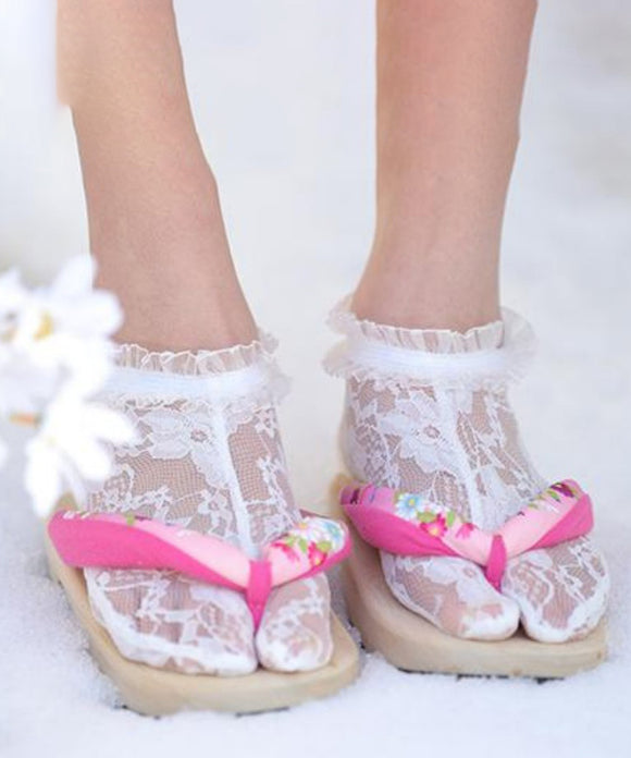 足袋 レース足袋 女性用足袋 フリル レース ストレッチ のびる 3色 おしゃれ レディース 大人 成人式 卒業式 振袖 着物 袴 和装