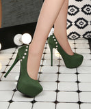 【12/14cm3色】パンプス ハイヒール リボン かわいい 脚長効果 パーティー XH5-DLXL-913-86