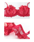 【4色】上下セット ランジェリー ブラ 下着 刺繡 レース 高級感 MY8-SMX9208