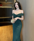 【3色】ロングドレス パーティードレス 谷間魅せ 新作 脚長 MY2-YM9148