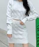 【上下セット】ニット 新作 かわいい ゴージャス 高見え 4色 秋冬 MY2-QT-QL6876