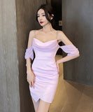 【3色】ミニドレス キャバドレス 新作 フリル セクシー ゴージャス MY2-YM8757