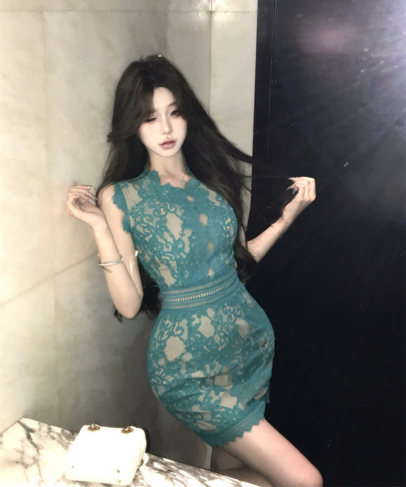 キャバドレス ミニドレス レース カワセクシー タイトドレス おしゃれ 韓国っぽ エレガント 宴会 パーティー XH2-XKD-D355-6911-Jun2