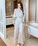 【上下セット】ワイドパンツ 新作 トッド柄 かわいい 透け感 夏 柔らかい 涼しい MY2-JY4790