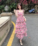 ロング丈 サンドレス サマードレス かわいい 新作 ワンピース MY2-HYX-1128