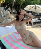 2色 3点セット ビキニ 水着 フリル セクシー ガーリー 花柄 ビーチ 海 温泉 XH7-YQ-HHB4XB8SNLL