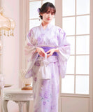 【日本翌日発送】新作浴衣【紫藤の夢×薄葡萄】 セパレート 二部式 浴衣 上下セット 巻きタイプ 兵児帯 大人 レディース YKT-25E021