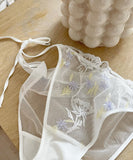 【紐パン】パンティパンツ 新作 刺繡 レース 透け感 MY8-BYQSX-M63