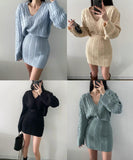 【上下セット】ニット ドレス 新作 ゴージャス 高見え かわいい MY2-QT-QG2210