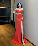 ロングドレス パーティー ドレス 新作 3色 オフショルダー セクシー MY2-YM9142