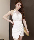 ミニドレス キャバドレス 新作 刺繡 透け感 セクシー 脚長効果 MY2-GDL-G343