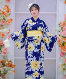 【日本翌日発送】新作浴衣【宵ひまわり×薄卵】 セパレート 二部式 浴衣 上下セット 巻きタイプ 兵児帯 大人 レディース YKT-25E010