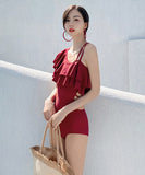 【3色】水着 新作 かわいい フリル ワンショルダー yn7022-jm-WY2310