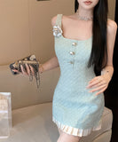 ミニドレス ドレス かわいい 高見え 脚長効果 高品質 工場直販 MY2-LE-r271