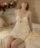 【2色】パジャマ ベビードール レース フリル かわいい 清楚感 純欲 MY8-EFE16633