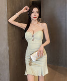 ミニドレス キャバドレス かわいい 新作 肌見せ MY2-YM8748