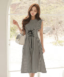 ひざ丈ドレス ドレス 新作 かわいい ゴージャス ストラップ柄 MY2-ZED88476N14