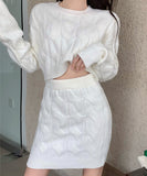 【上下セット】ニット 新作 かわいい ゴージャス 高見え 4色 秋冬 MY2-QT-QL6876