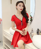 2色 キャバドレス ミニドレス かわいい セクシー 谷間魅せ MY2-GDL-G575