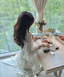 サマードレス ロングドレス 花柄 かわいい 涼しい 通気性抜群 MY2-XSD-833WP