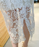 ロングドレス レース パーティードレス エレガント 高見え MY2-MLS5574