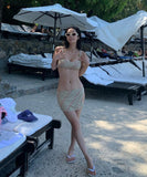 2色 3点セット ビキニ 水着 フリル セクシー ガーリー 花柄 ビーチ 海 温泉 XH7-YQ-HHB4XB8SNLL