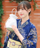 【日本翌日発送】新作浴衣【光炎の舞×薄卵】 セパレート 二部式 浴衣 上下セット 巻きタイプ 兵児帯 大人 レディース YKT-25E017