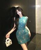 キャバドレス ミニドレス レース カワセクシー タイトドレス おしゃれ 韓国っぽ エレガント 宴会 パーティー XH2-XKD-D355-6911-Jun2