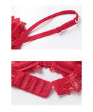 【4色】上下セット ランジェリー ブラ 下着 刺繡 レース 高級感 MY8-SMX9208