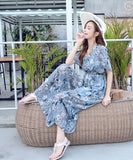 【2色】サマードレス サンドレス かわいい 花柄 通気 MY2-XMM-6787