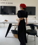 【2点セット】2色 ロングドレス 新作 韓国ファッション かわいい  MY2-TS851