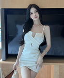 【ブラック・ホワイト】キャバドレス ミニドレス 新作 かわいい セクシー MY2-LQE7734