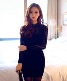 ミニドレス キャバドレス レース 新作 透け感 脚長効果 MY2-YQ-8668