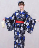 【日本翌日発送】新作浴衣【月影の百合×茜】 セパレート 二部式 浴衣 上下セット 巻きタイプ 兵児帯 大人 レディース YKT-EBS-004