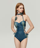 水着 デニム セクシー 着瘦せ かわいい ビキニ モノキニ タンキニ XH2-KSD2316