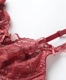 【5色上下セット】下着 ブラランジェリー レース フリル 刺繡 透け感 MY8-SMX9241