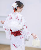 【日本翌日発送】新作浴衣【金魚日和×紅海老茶】 セパレート 二部式 浴衣 上下セット 巻きタイプ 兵児帯 大人 レディース YKT-25E012