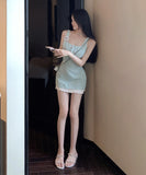 ミニドレス ドレス かわいい 高見え 脚長効果 高品質 工場直販 MY2-LE-r271