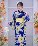 【日本翌日発送】新作浴衣【宵ひまわり×薄卵】 セパレート 二部式 浴衣 上下セット 巻きタイプ 兵児帯 大人 レディース YKT-25E010