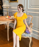 【2色】ドレス ひざ丈ドレス 新作 かわいい パーティー 宴会 MY2-JY20427