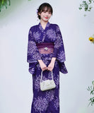 【日本翌日発送】ワンピース浴衣 3点セット 二部式浴衣 レディース セパレート浴衣 兵児帯 キャミワンピ 簡単 簡易 大人 レトロ 可愛い おしゃれ 工場直販 全25タイプ  YKT-25D-015