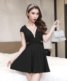 【3色】ミニドレス キャバドレス 新作 かわいい 谷間魅せ セクシー 体型カバー MY2-GDL-3541